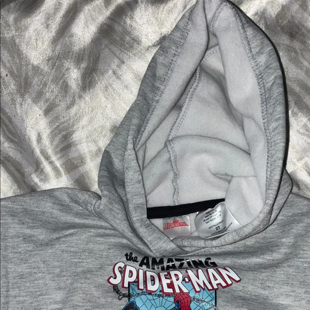 Gray Spider-Man Hoodie and Pants Set New size 2
